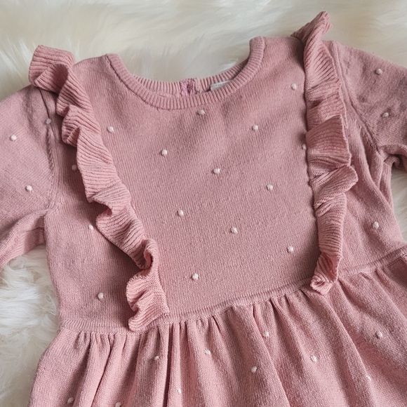 9-12M Knit Long Sleeve Dress - Picture 3 of 3